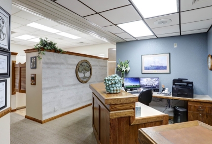 reception area at Wood Family Dentistry in Tempe, AZ