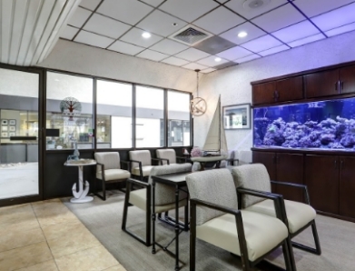 Reception area of Wood Family Dentistry in Tempe, AZ